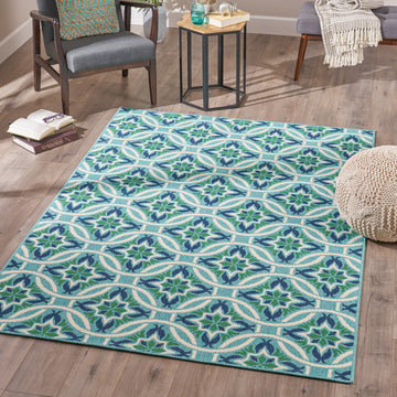 Meridian 5868L 5'3" X 7'6" Blue Polypropylene