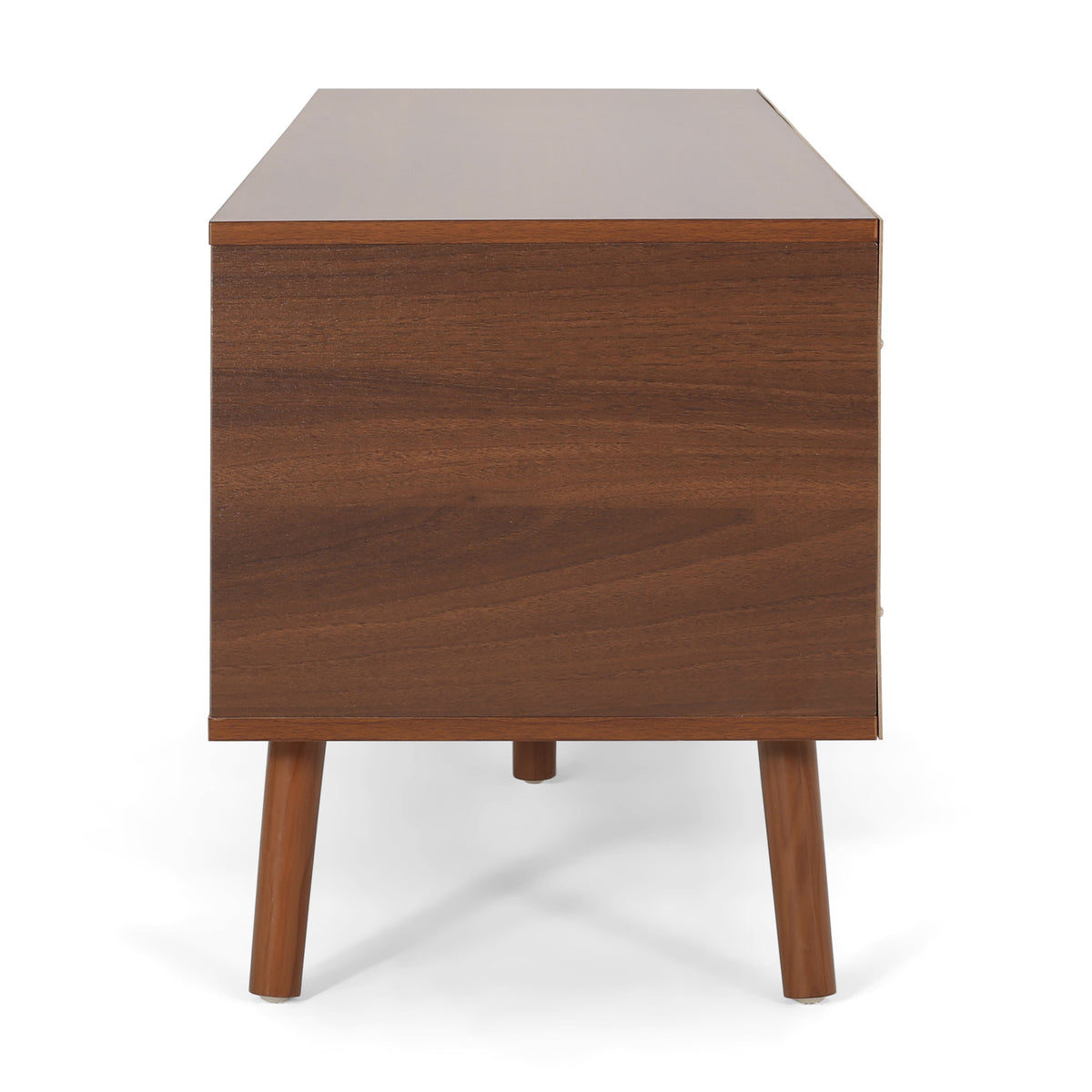Tv Stand White Walnut 40 49 Inches Wood