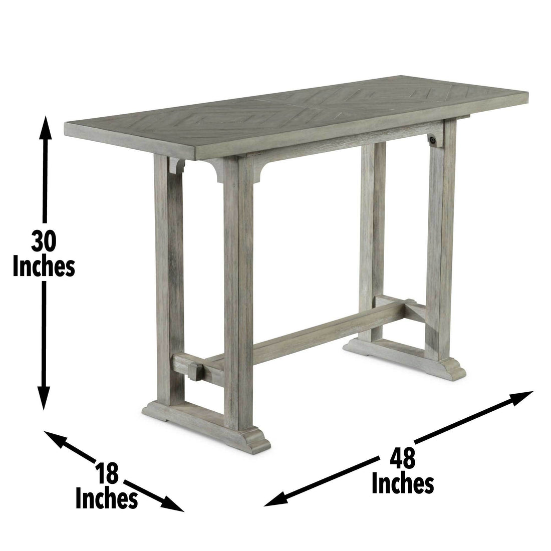Whitford Sofa Table Gray Gray Wood
