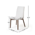 Dining Chair Set Of 2 Light Beige Fabric