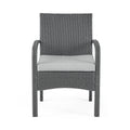 Cordoba Kd Wicker 4 Pc Chat Set Grey Pe Rattan Iron Waterproof Fabric