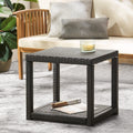 Boracay Accent Table Brown Brown Pe Rattan Iron
