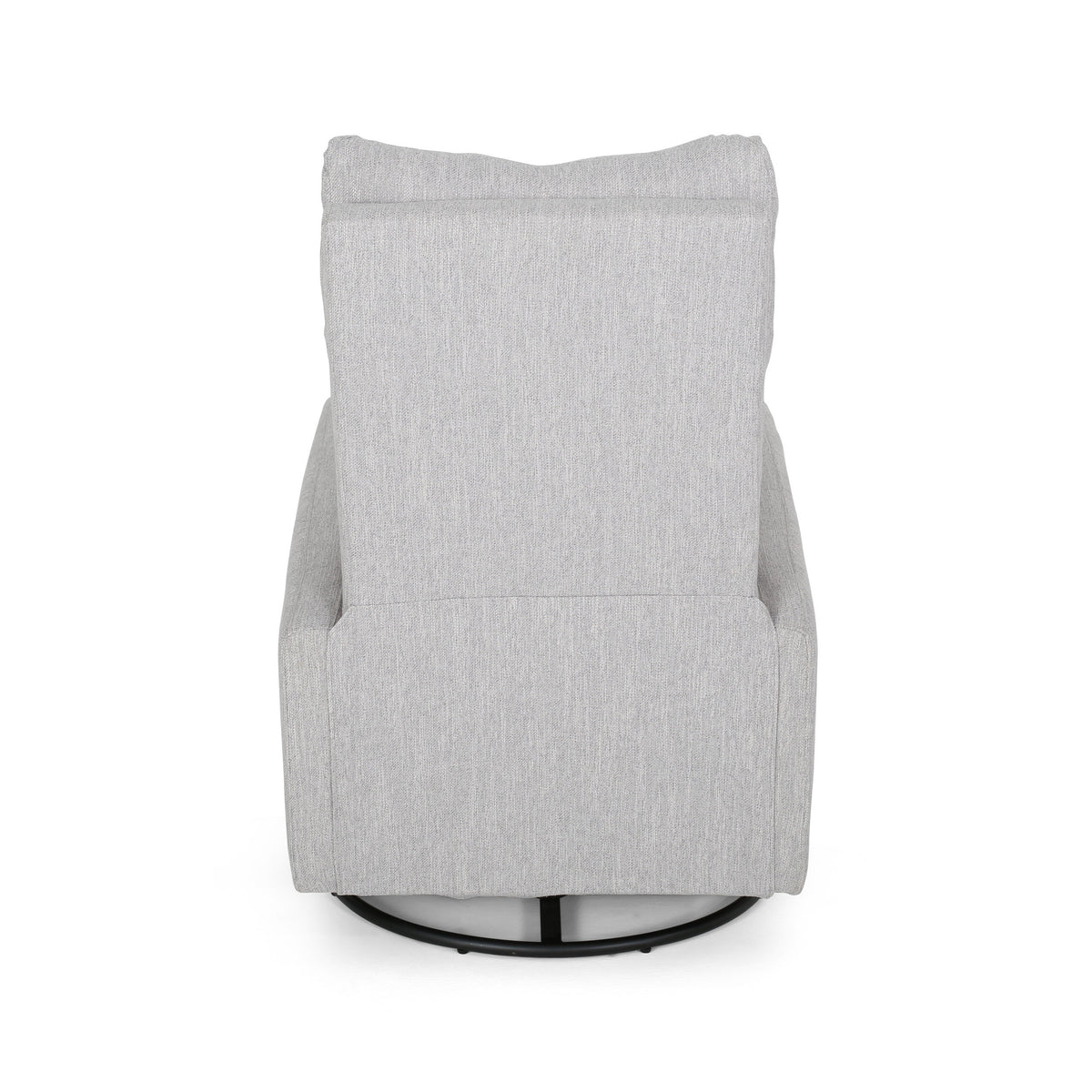 Glider Swivel Recliner Chair Light Grey Fabric
