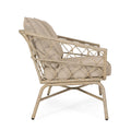 Bruce Seat Brown Pe Rattan Iron Waterproof Fabric