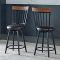 Tyler Swivel Counter Chair Set Of 2 Dark Gray Dark Gray Wood