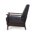 24.75'' Wide Wood Hand Manual Club Recliner Charcoal Fabric