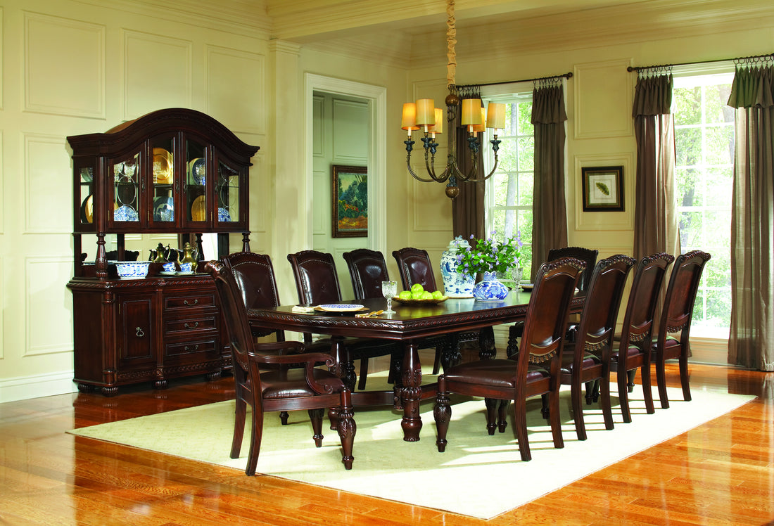 Antoinette Ped Table With Leaf Dark Brown Dark Brown Wood