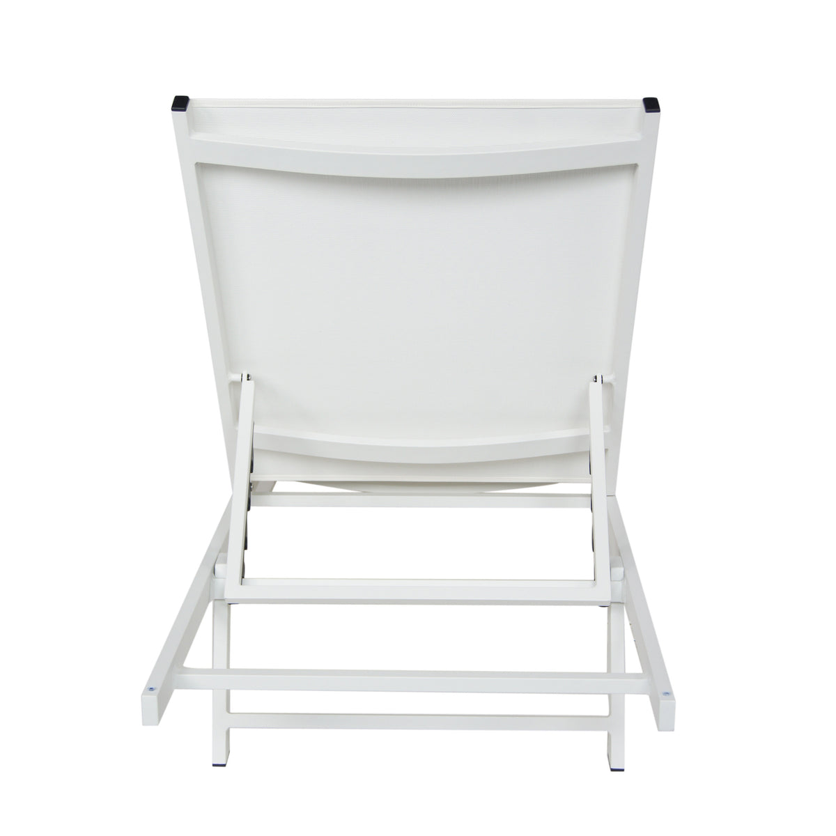 Salton Chaise Lounge White Metal Mesh