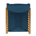 Casa Acacia Club Chair Mp2 Set Of 2 Brown Wood Waterproof Fabric