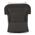 Amaya Swivel Rocker Brown Beige Fabric