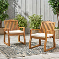 Della Wood Kd Armchair Cream Acacia Wood