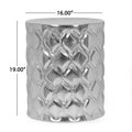 Almond Side Table Silver Aluminium