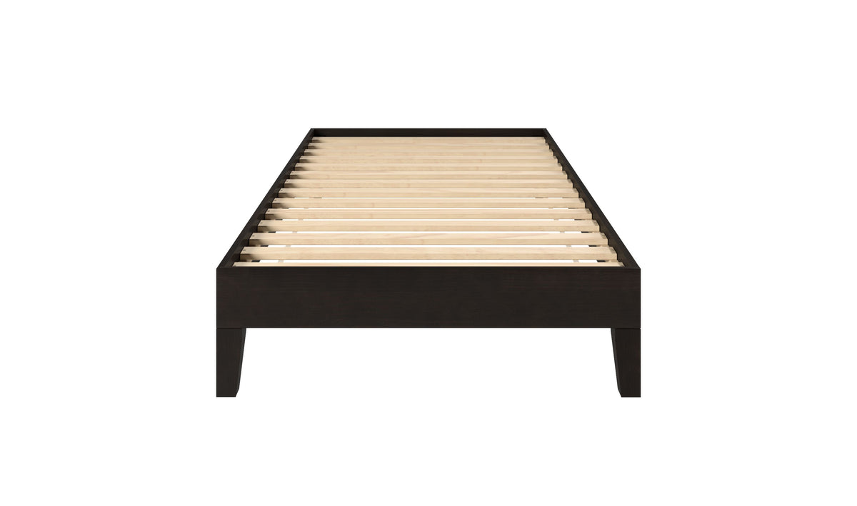 Nix Twin Platform Bed Black Twin Black Wood