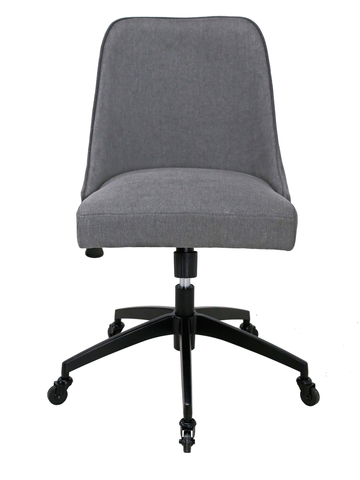 Kinsley Swivel Upholstered Desk Chair Dark Gray Dark Gray Fabric