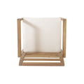 Outdoor Acacia Wood Club Chairs, 2 Pcs Set, Natural Stained White, 25.5