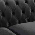 Sofa 3 Seater Black Velvet