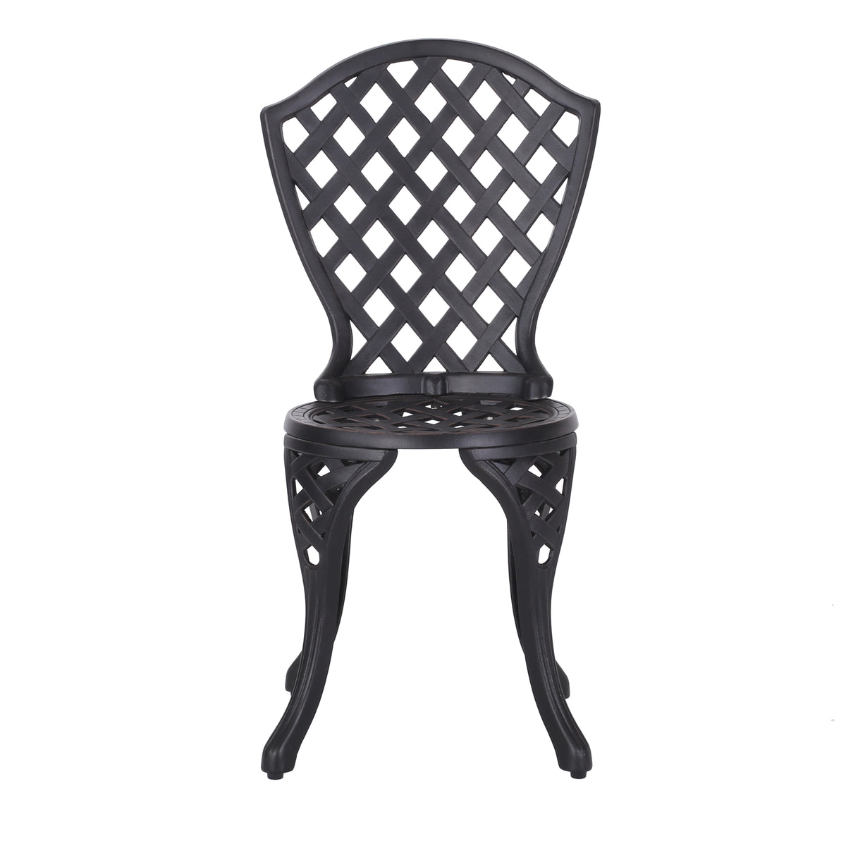 Bono Metal Bistro Set Black Aluminium