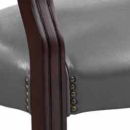 Tournament Arm Chair With Casters Dark Gray Dark Gray Wood