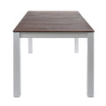Bali Dining Table Dark Brown White Acacia Wood