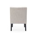 Accent Chair Beige Fabric