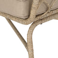 Bruce Seat Brown Pe Rattan Iron Waterproof Fabric