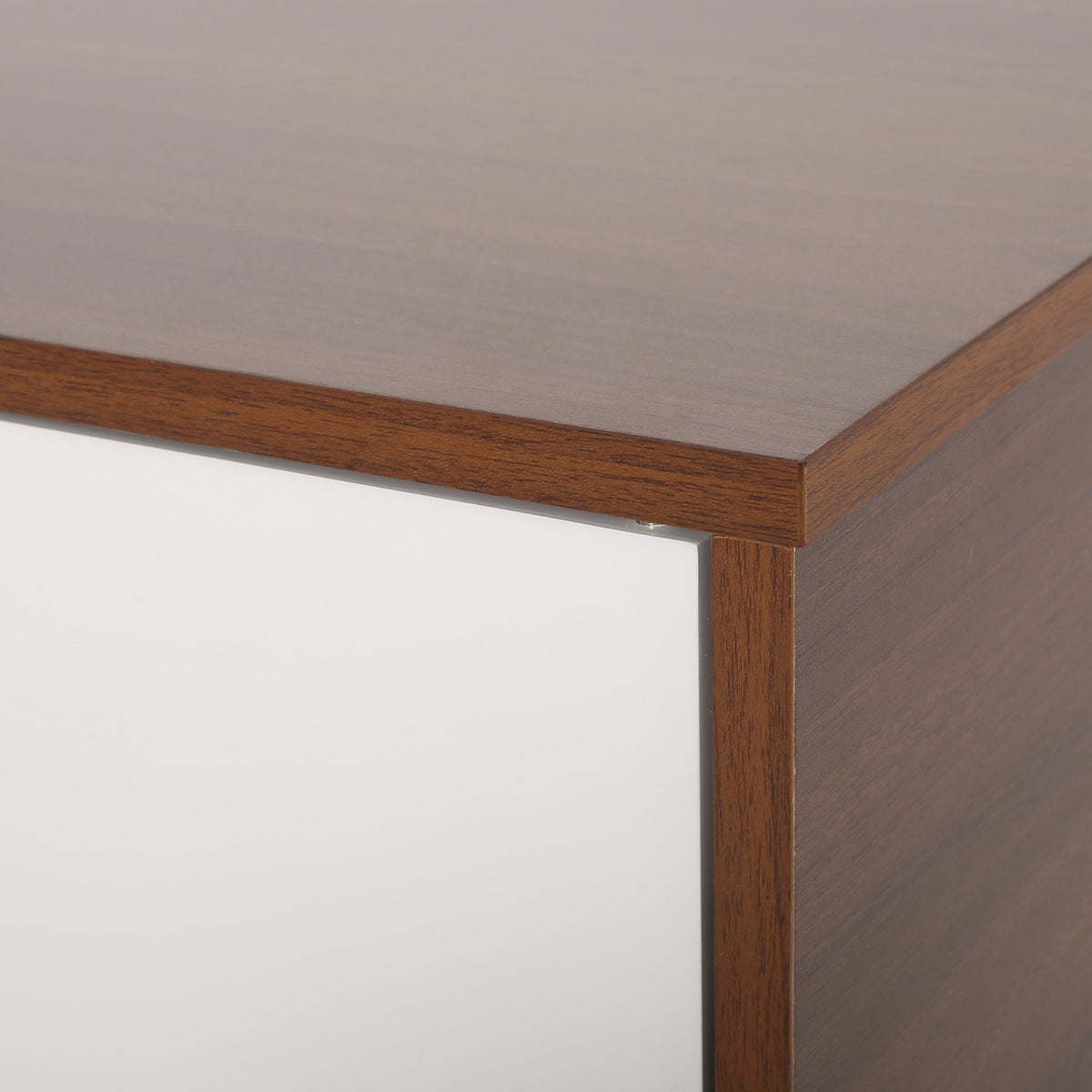 Tv Stand White Walnut 40 49 Inches Wood