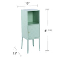 Herzo Tall Storage Cabinet Mint Mint Mdf