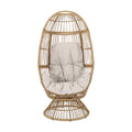 Reseda Swivel Patio Egg Chair Natural Fabric