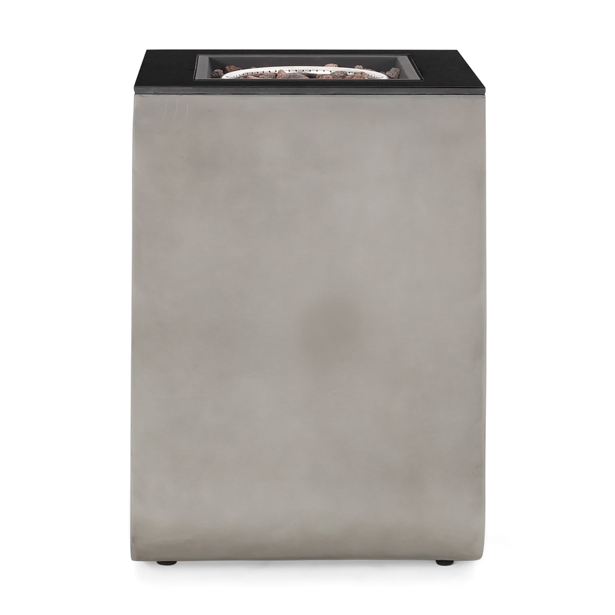 Adio 19.5" Column Mgo Fire Pit 30,000Btu Black Gray Magnesium Oxide
