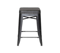 Hank Counter Stool Set Of 2 Dark Gray Dark Gray Wood