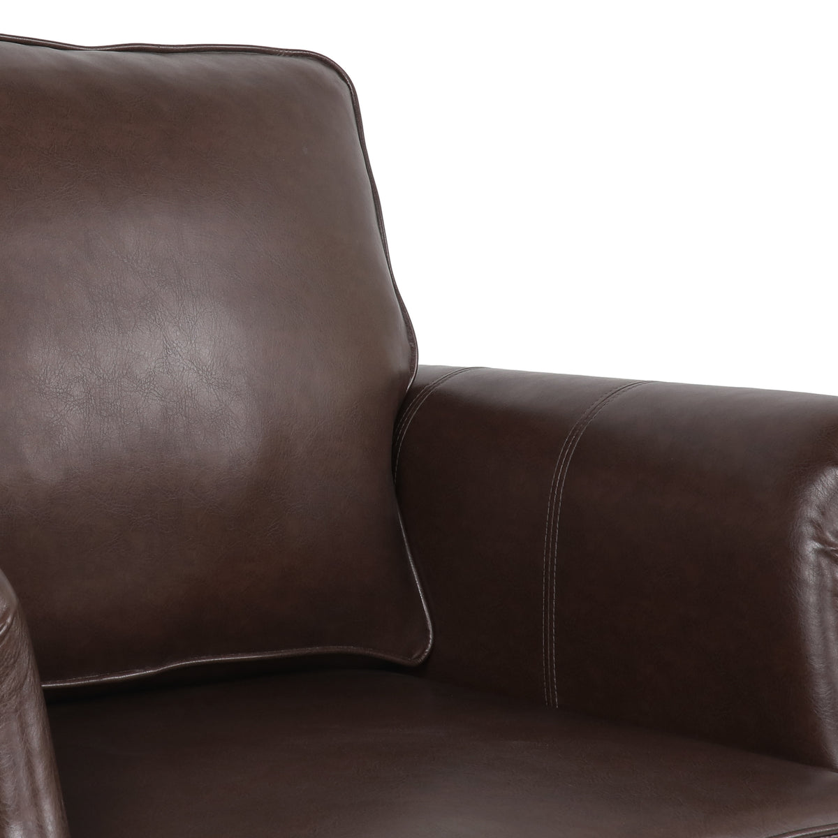 Club Chair Dark Brown Pu