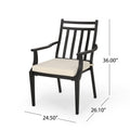 Delmar 3Pc Metal Bistro Set Black Iron