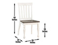 Joanna 6 Piece Dining Set White & Dark Brown White Wood