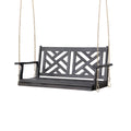 Alejandro Porch Swing Dark Grey Wood Metal