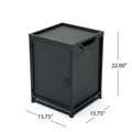Metal Tank Holder Matte Black Iron