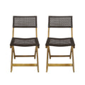 Hillside Bistro Chair,Set Of 2 Brown Wood