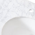 49'' Cararra White Marble Vanity Top&Ceramic Sink White Marble Marble
