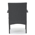Cordoba Kd Pe Wicker Dining Chair Grey Pe Rattan Iron Waterproof Fabric