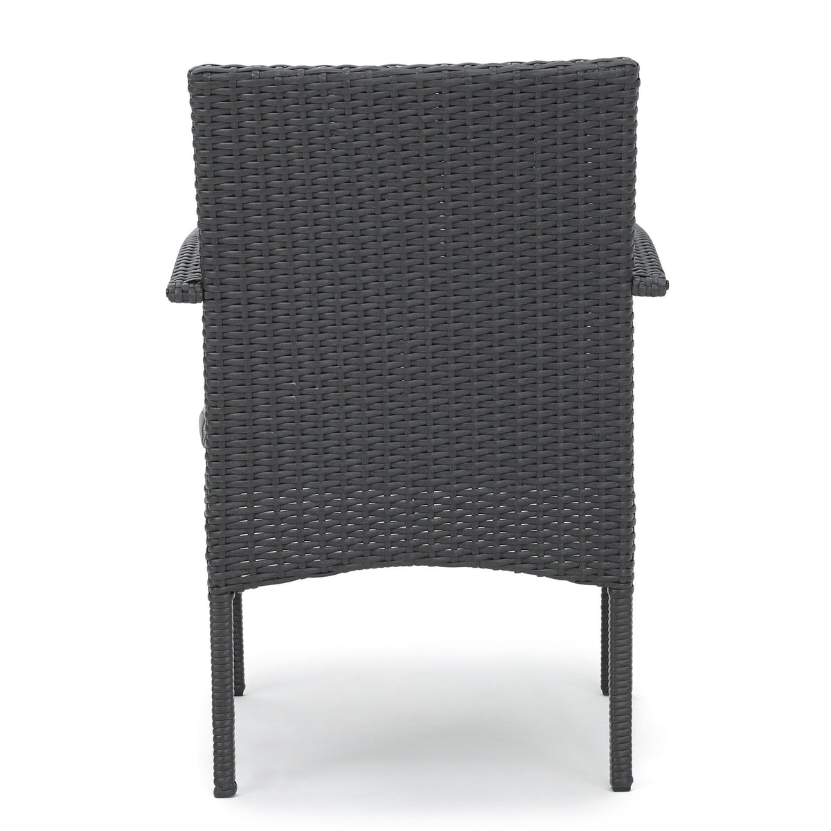Cordoba Kd Pe Wicker Dining Chair Grey Pe Rattan Iron Waterproof Fabric