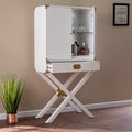 Campaign Tall Bar Cabinet W Storage White Mdf