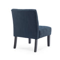 Accent Chair Set Of 2 Pcs Navy Blue Fabric