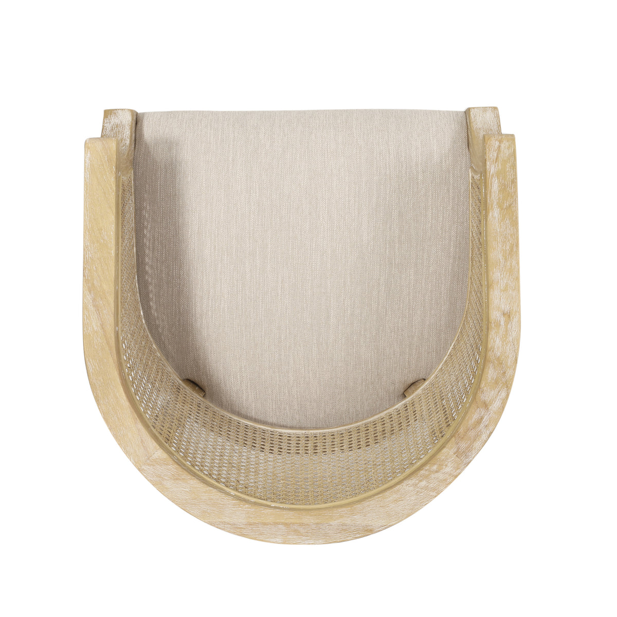 Accent Chair Beige Natural Rubber Wood