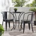 Colmar 3 Pc Kd Metal Set Black Silver Iron