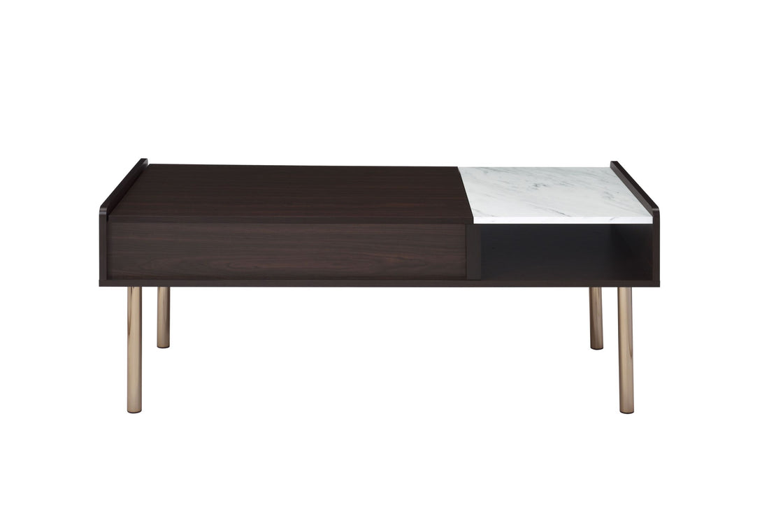 Carrie Lift Top Coffee Table Brown Brown Wood