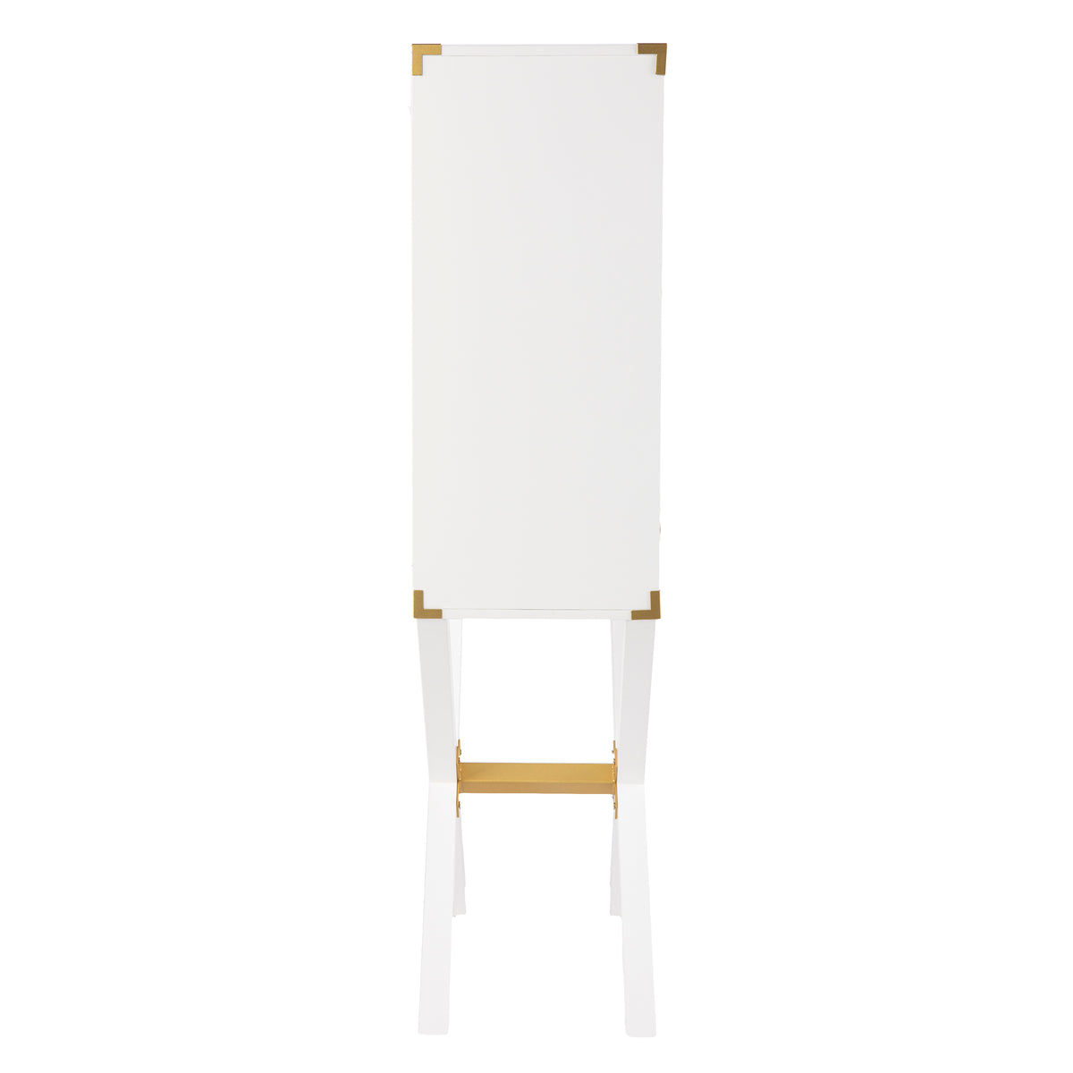 Campaign Tall Bar Cabinet W Storage White Mdf