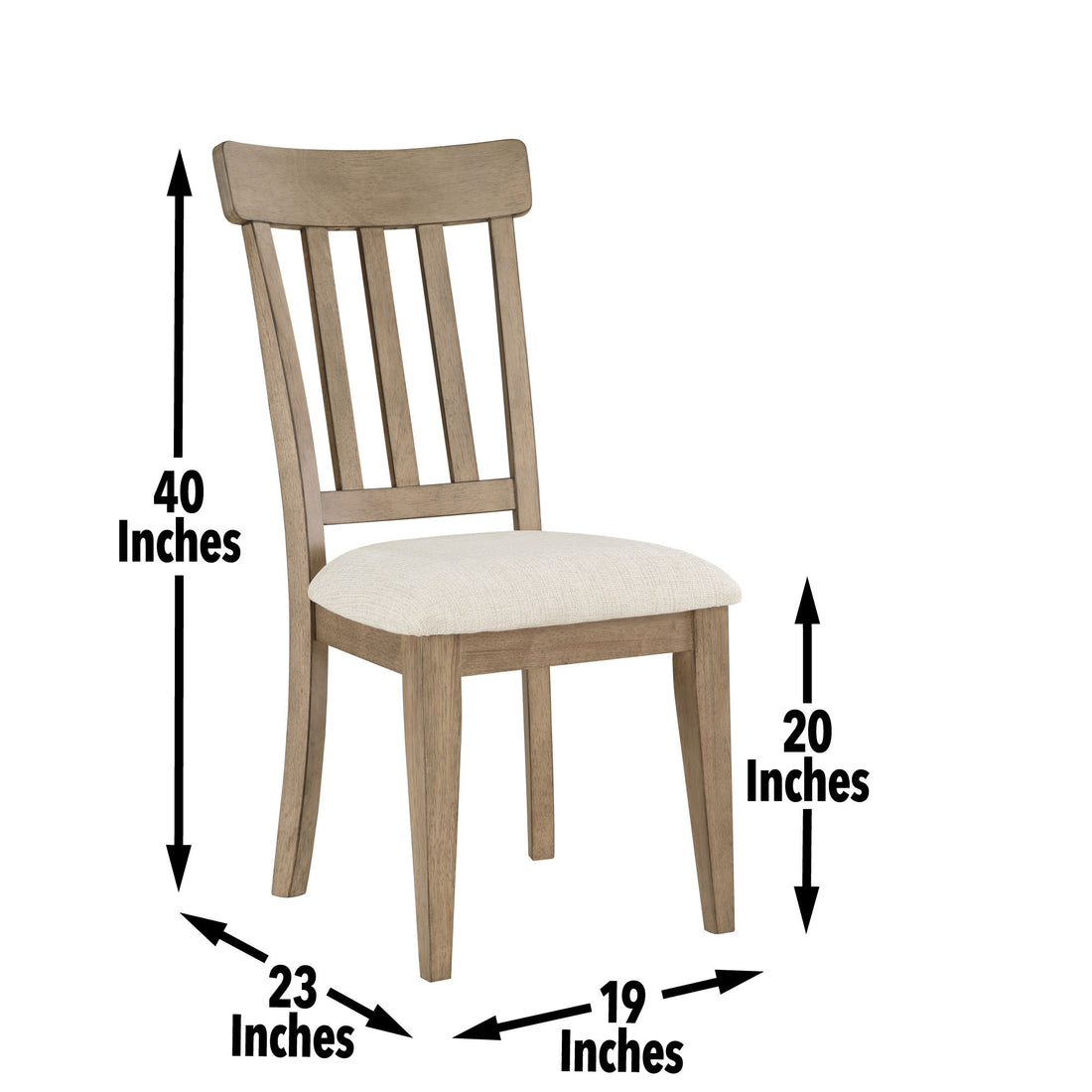 Napa Side Chair Set Of 2 Sand Light Brown Wood