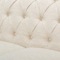 Sofa 3 Seater Beige Fabric