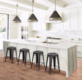 Hank Counter Stool Set Of 2 Dark Gray Dark Gray Wood