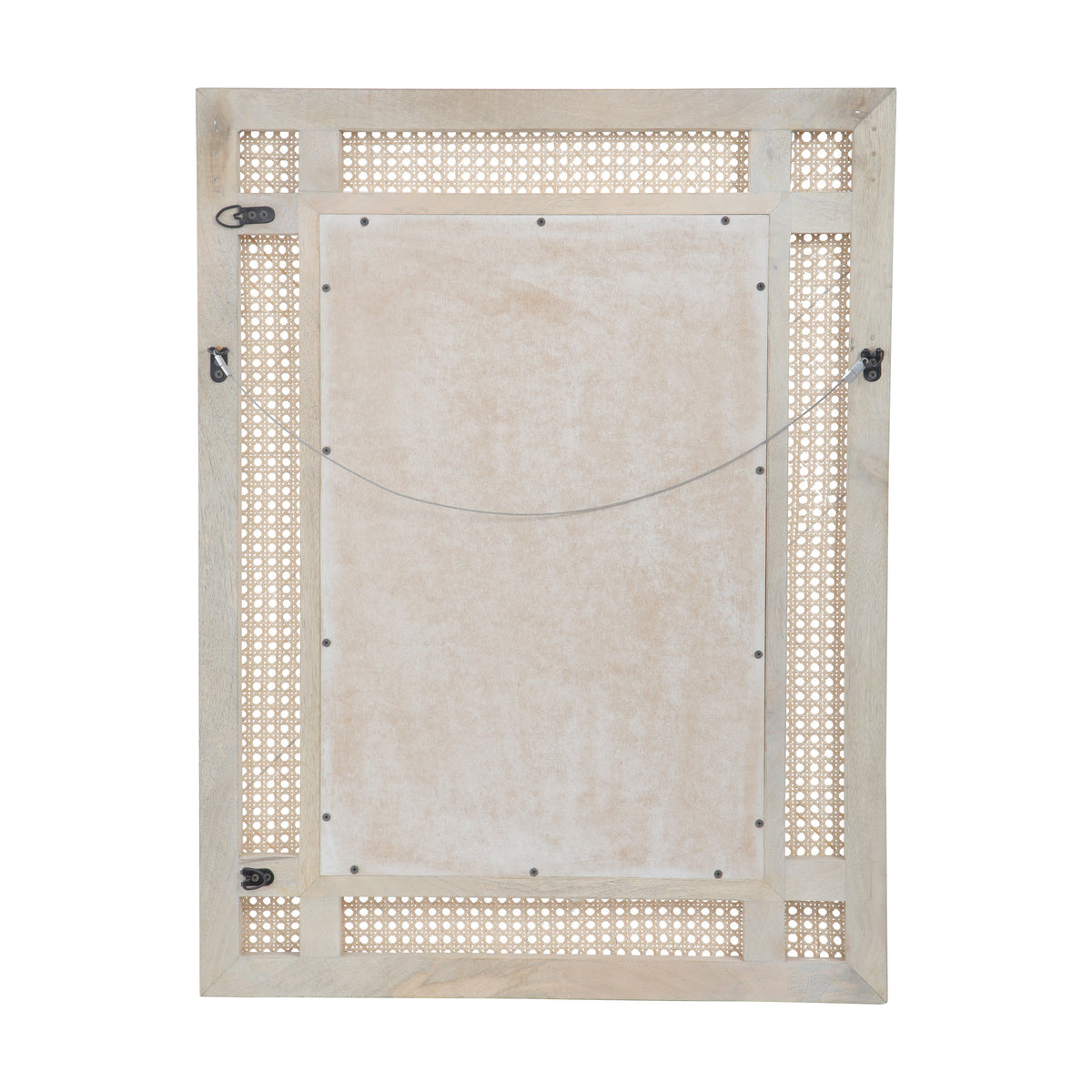 Mango Wood Mdf Cane Fitted Mirror Natural Wood