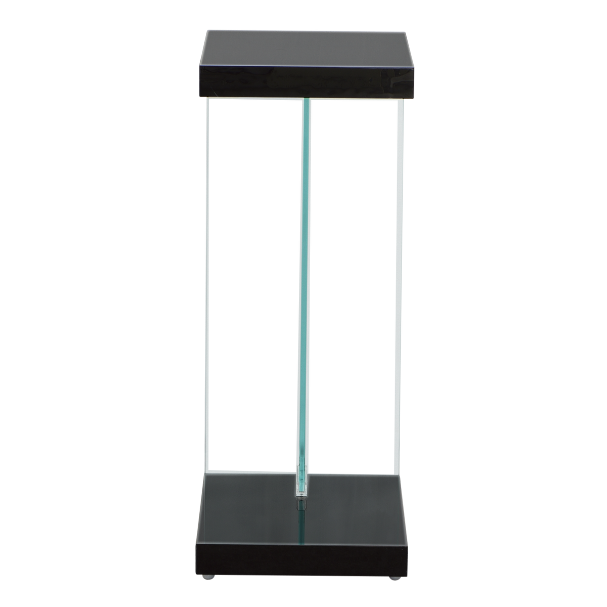 Elaina Chair Side End Table Black Black Tempered Glass